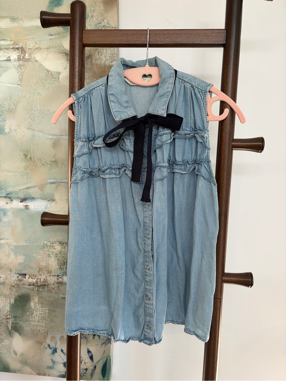 Zara Denim Blouse Size S